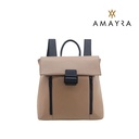 MOCHILA CON SOLAPA SIMIL CUERO AMAYRA