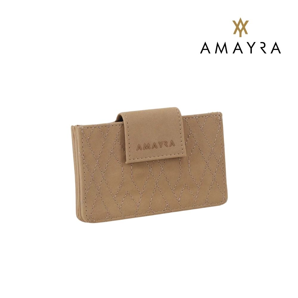 BILLETERA CON TARJETERO COSTURA SIMIL CUERO AMAYRA
