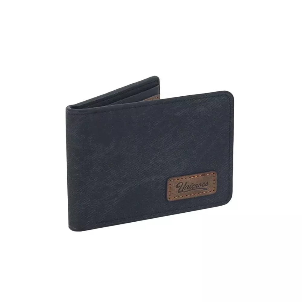 BILLETERA CON PARCHE SIMIL CUERO UNICROSS