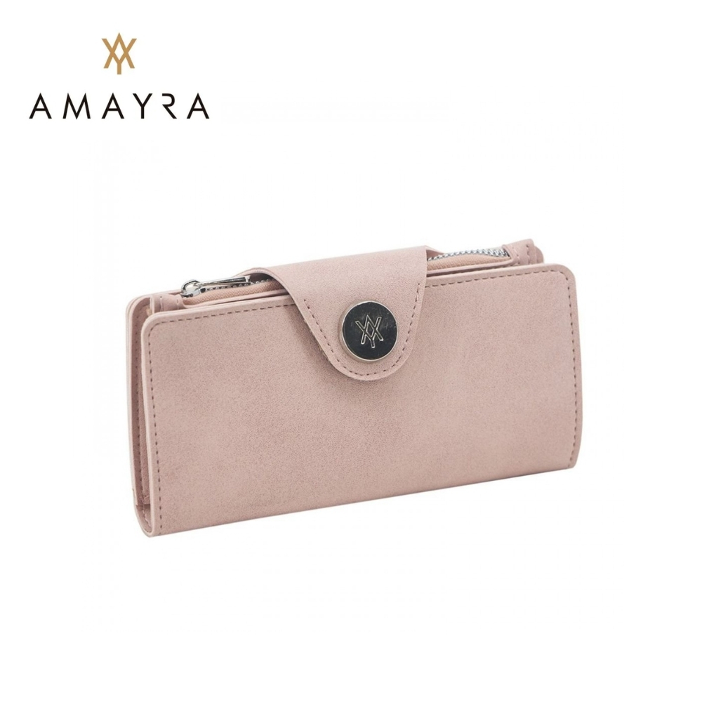 BILLETERA CON SOLAPA SIMIL CUERO AMAYRA