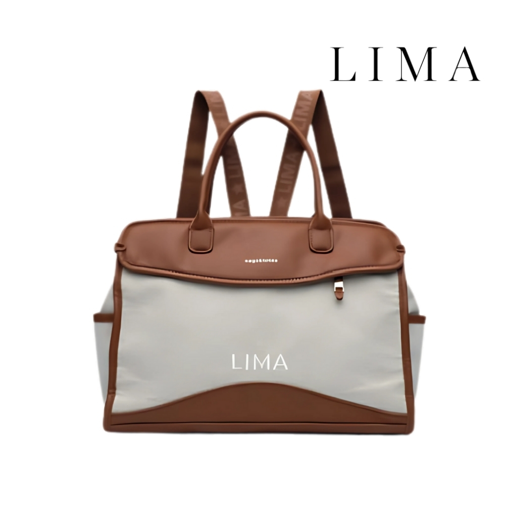 PORTAFOLIO TOTE BICOLOR TELA LIMA