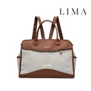 PORTAFOLIO TOTE BICOLOR TELA LIMA