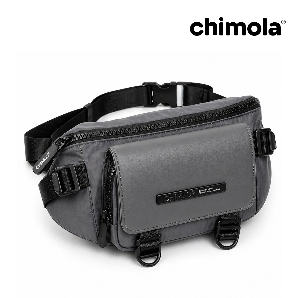 RIÑONERA CON BOLSILLO FRONTAL TELA CHIMOLA
