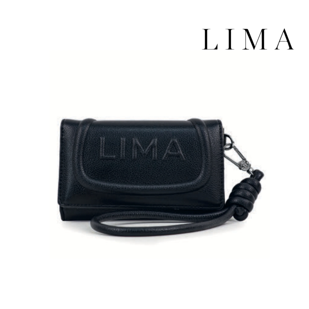 BILLETERA CORREA COLOR LISO SIMIL CUERO LIMA