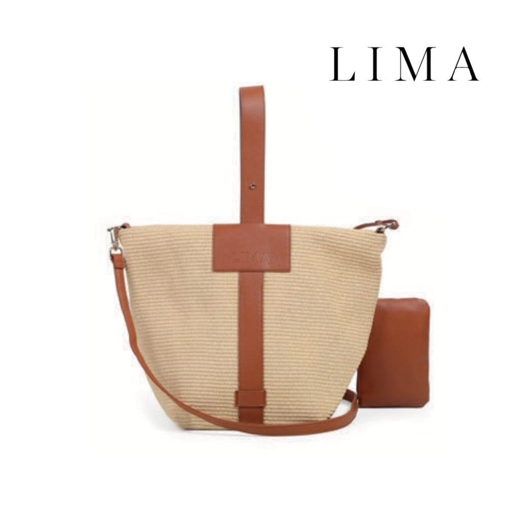 CARTERA TOTE RUSTICA SIMIL CUERO LIMA