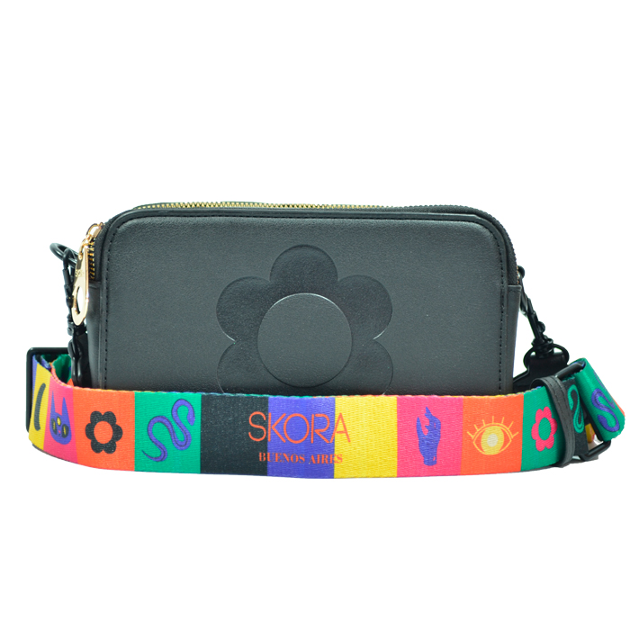 BANDOLERA CON TIRA ESTAMPADA
