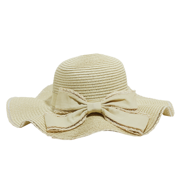 CAPELINA DE RAFIA CON MOÑO