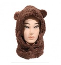 CAPUCUELLO DE PELUCHE OREJAS DE OSO