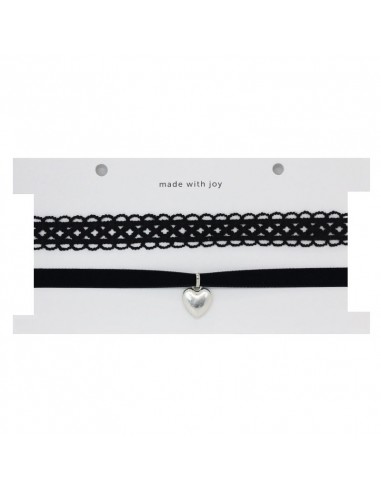 [41472] CHOKER DOBLE DIJE CORAZON 