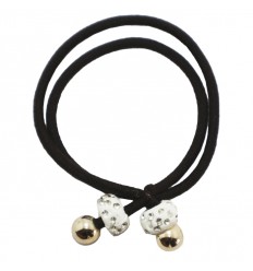 [33610] COLERO DOBLE ELASTICO CON APLIQUES DONAS