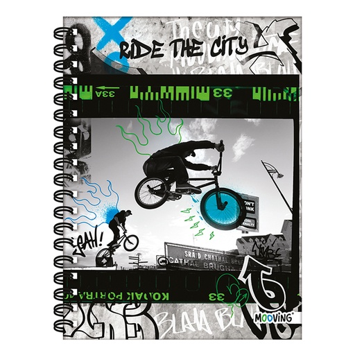 [35520] CUADERNO 16x21 TAPA DURA 80 HOJAS URBAN STYLE
