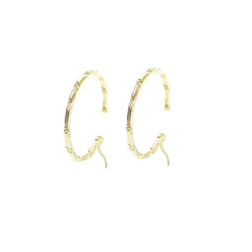 [39281] ARGOLLA DORADA FINA GRABADO STRASS A.QUIRURGICO