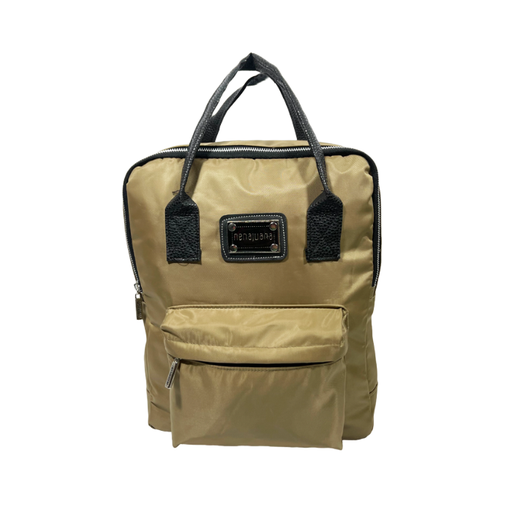 [41710] MOCHILA CON CORREAS SIMIL CUERO