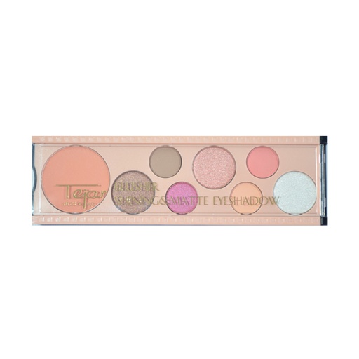 [37475] PALETA DE SOMBRAS SHINNING & MATTE X 7 COLORES + RUBOR