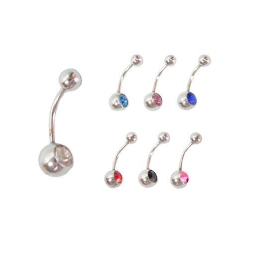 [39384] PIERCING DE OMBLIGO STRAS MEDIANO