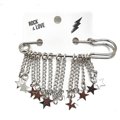 [36395] PRENDEDOR LLUVIA DE CADENAS CON ESTRELLAS