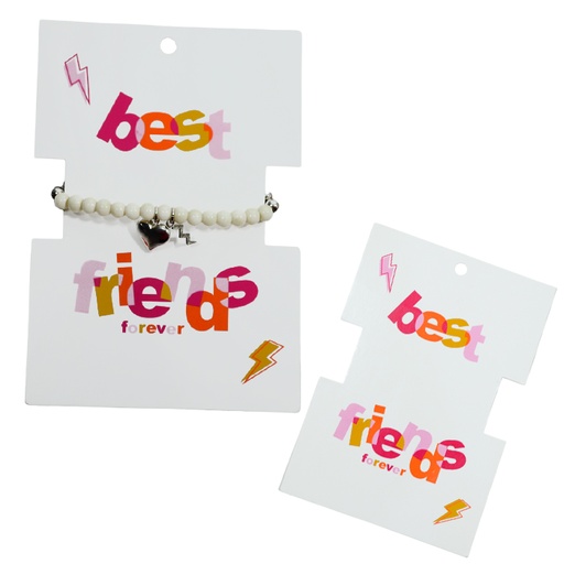 [37739] PULSERA BOLAS CON DIJE CORAZON Y RAYO