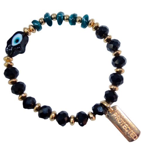 [41534] PULSERA MANO DE FATIMA Y DIJE CON FRASES