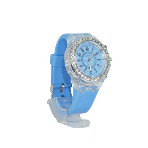 [36843] RELOJ CARCASA STRASS Y MALLA DE GOMA