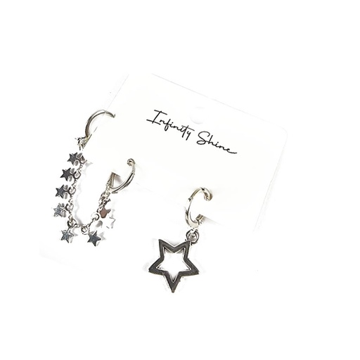 [37067] SET DE AROS PLATEADOS CON TREPADOR