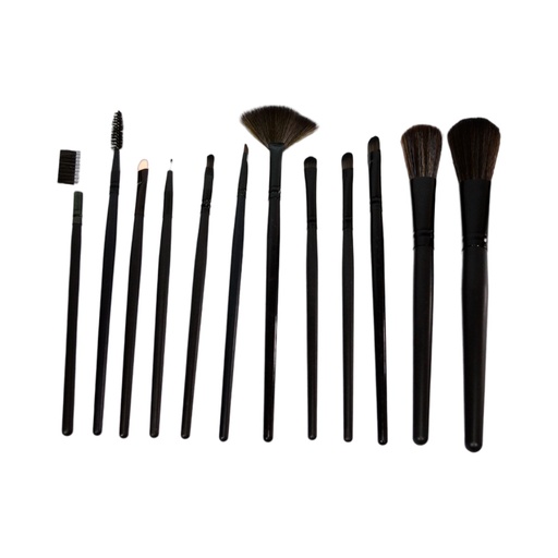 [38205] SET DE BROCHAS Y PINCELES POR 12 PIEZAS CON ESTUCHE PARA MAQUILLAJE