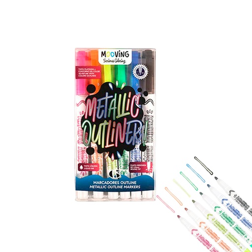 [43100] MARCADORES OUTLINE X6