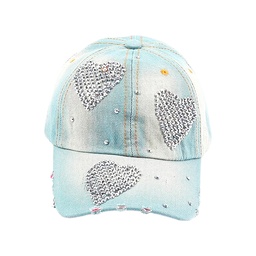[45765] GORRA DE JEAN CON STRASS CORAZON