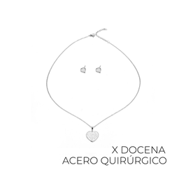 [45822D] SET COLLAR + AROS ACERO QUIRURGICO X12