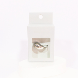 [47725] ANILLO ACERO GOTA PLATEADO