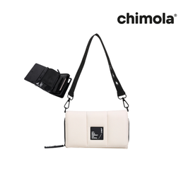 [48636-1] BILLETERA TIPO PUFFER + CORREA CHIMOLA