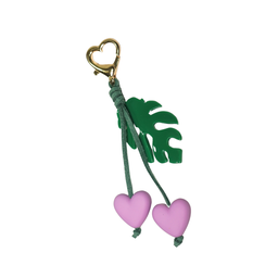 [49246-2] LLAVERO CHARM CORAZON Y HOJA