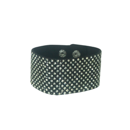 [47654] BRAZALETE / PULSERA DE GAMUZA CON STRASS
