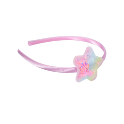 [42734-3] VINCHA C/ APLIQUE DE ESTRELLA CON LENTEJUELAS ENCAPSULADAS