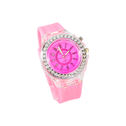 [36843-2] RELOJ CARCASA STRASS Y MALLA DE GOMA