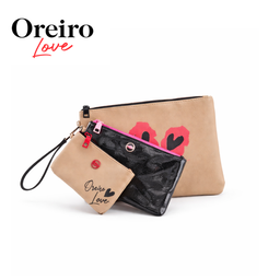 [51805-1] SET PORTACOSMETICO X3 OREIRO LOVE