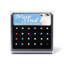 [45880] PIERCING RECTO COLORES DE NARIZ CAJA X24U