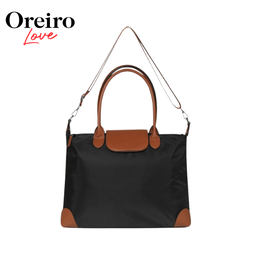 [48327-1] CARTERA LAS OREIRO CON CORREA Y DETALLES EN MARRON