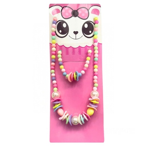 [TI29] COLLAR Y PULSERA CUENTAS DE COLORES