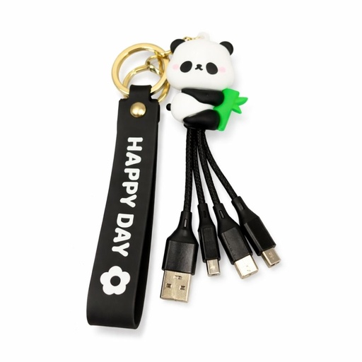 [TI59] LLAVERO CHARM 3 EN 1 USB CARGADOR