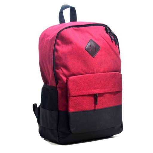 [TI65] MOCHILA CON BOLSILLO FRONTAL BICOLOR TELA 17"