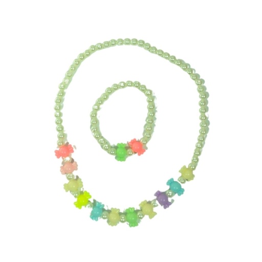 [TI126] SET COLLAR MAS PULSERA CON DIJES DE FORMAS