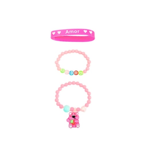 [TI136] SET DE PULSERA INFANTIL CON DIJE X3