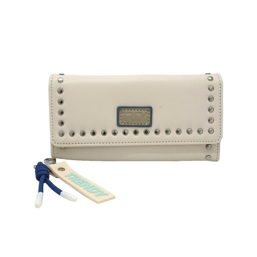 [T166] BILLETERA TACHAS LLAVERO SIMIL CUERO CHARM TRENDY