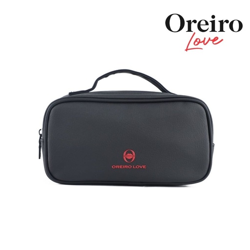 [TI241] PORTACOSMETICO DOBLE CIERRE SIMIL CUERO OREIRO LOVE