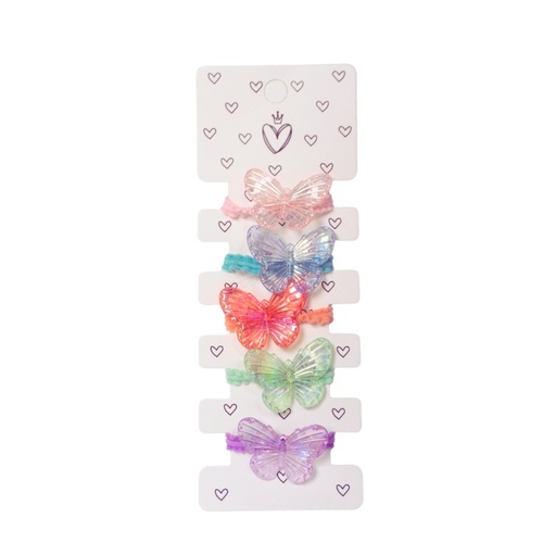 [TI277] SET COLITAS CON APLIQUES MARIPOSA COLORES X5
