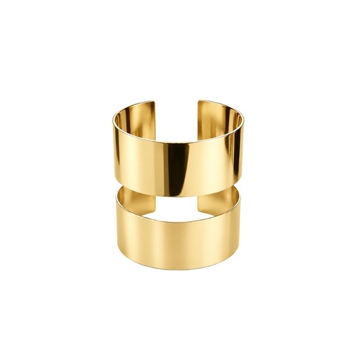 [TI320] BRAZALETE RIGIDO DISEÑO DOBLE BANDA CALADA