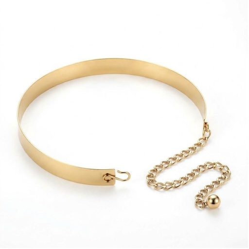 [TI324] CINTURON RIGIDO CON CADENA DE FIESTA