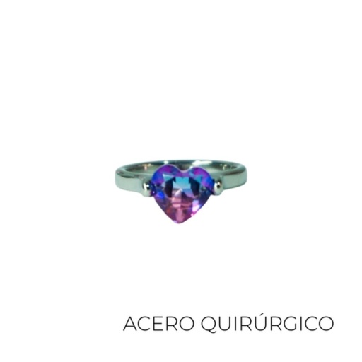 [TA02] ANILLO ACERO QUIRURGICO CORAZON