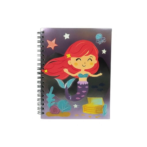 [TA30] CUADERNO ESPIRAL HOLOGRAFICO DE SIRENA