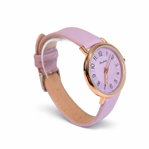 [TA120] RELOJ MALLA DE CUERINA CON BORDE DORADO